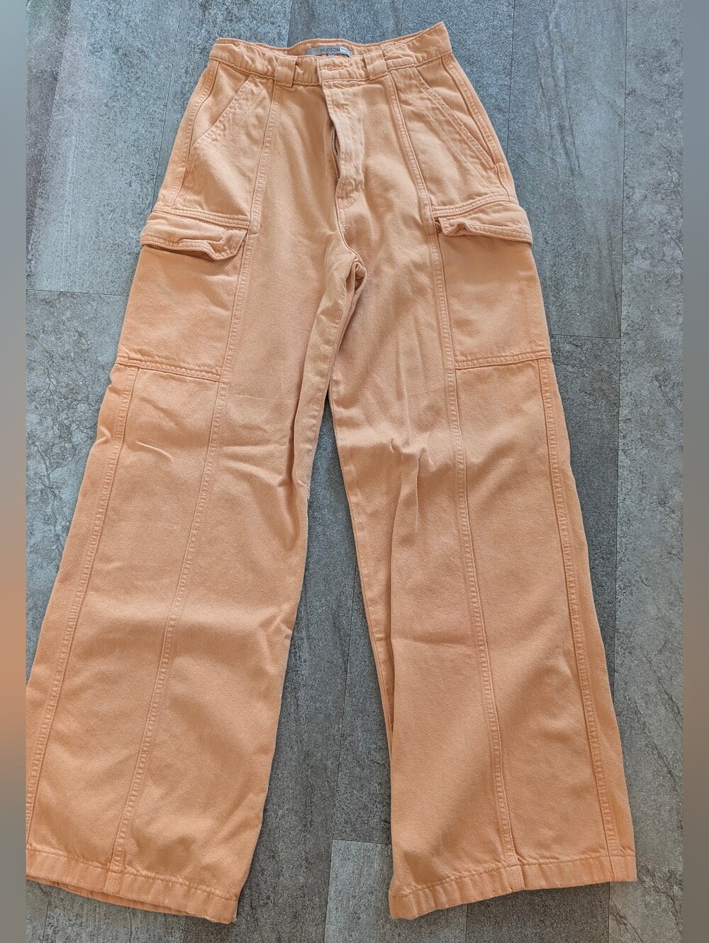 Hudson High-Rise Wide-Leg Cargo Jeans